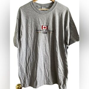 NWT Embroidered Canada Caribou Crossing Yukon Short Sleeve T Shirt - Large